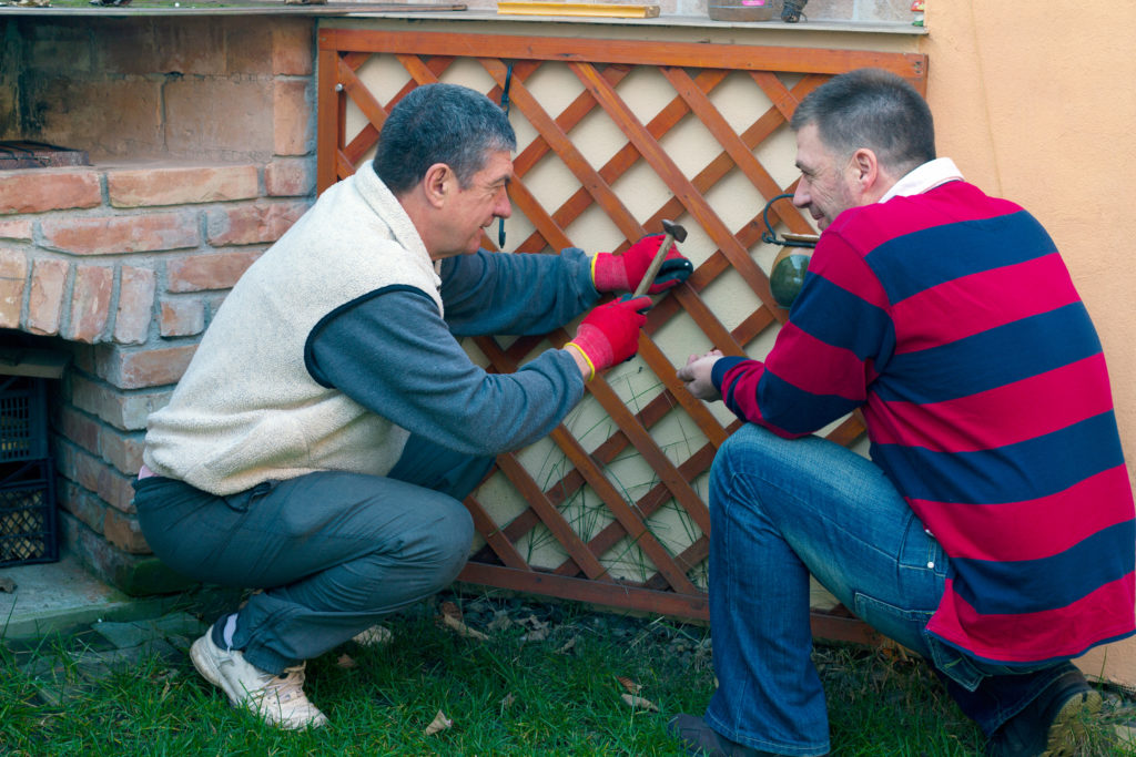 man helping a friend